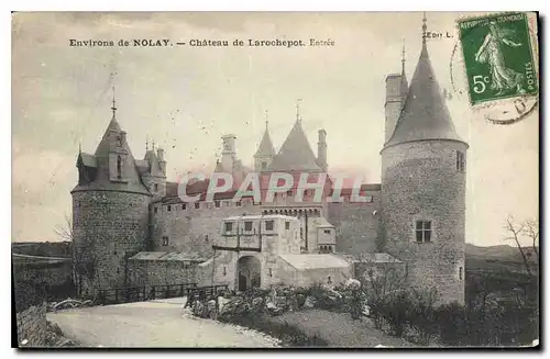 Cartes postales Environs de Nolay chateau de Larchepot entree