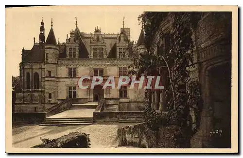 Cartes postales Chenonceaux Indre et loire le chateau Aile Thomas Bohier et detail de la tour des Marques