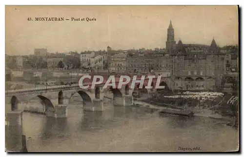 Cartes postales Montauban pont et quais