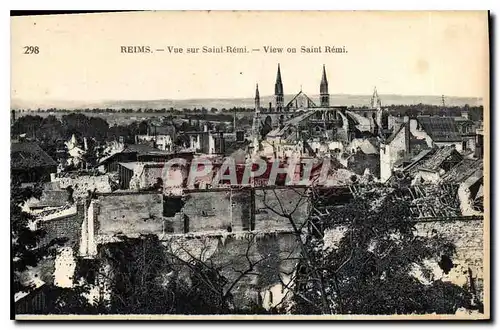 Cartes postales Reims vue sur Saint Remi
