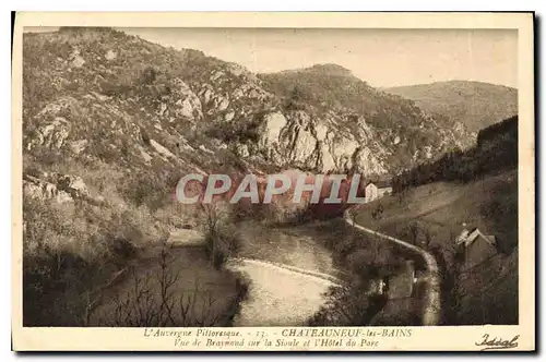 Ansichtskarte AK L'Auvergne pittoresque Chateauneuf les Bains vue de Braynand sur la Sioule et l'hotel du parc