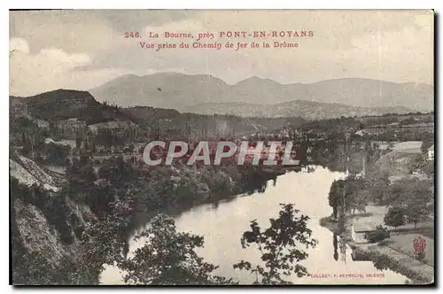 Cartes postales La Bourne pres Pont en Royans vue prise du chemin de Fer de la Drome