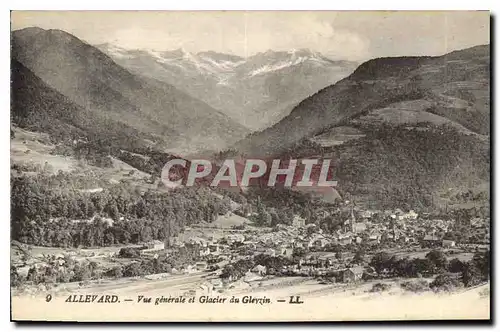 Cartes postales Allevard vue generale et Glacier du Gleyzin