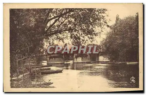 Cartes postales Villennes sur Seine Bords de Seine le Vieux pont