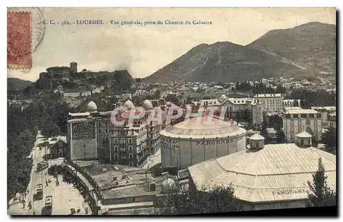 Cartes postales Lourdes vue generale prise du chemin du Calvaire