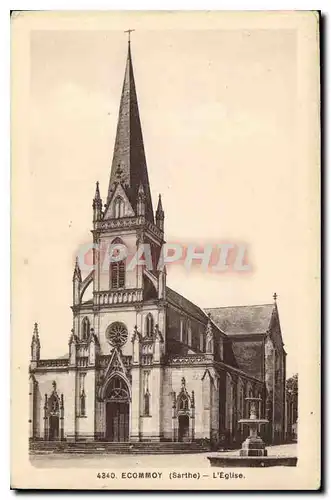 Cartes postales Ecommoy Sarthe l'eglise