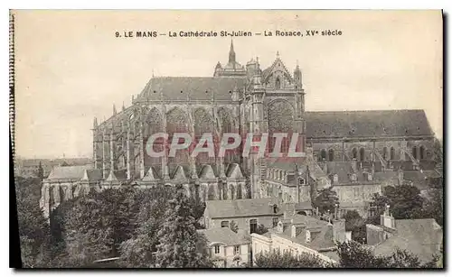 Cartes postales Le Mans la cathedrale St Julien la Rosace XV siecle