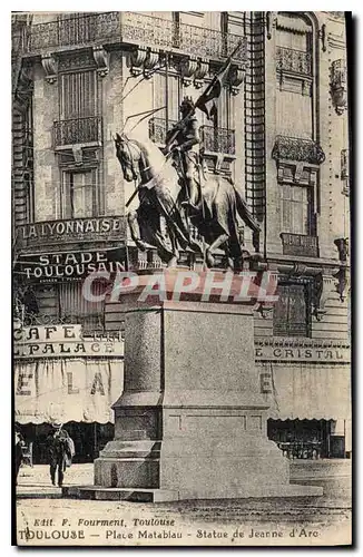 Cartes postales Toulouse place Matabiau statue de Jeanne d'arc