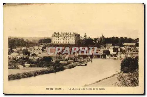 Ansichtskarte AK Sable Sarthe le chateau et la Vallee de la Sarthe