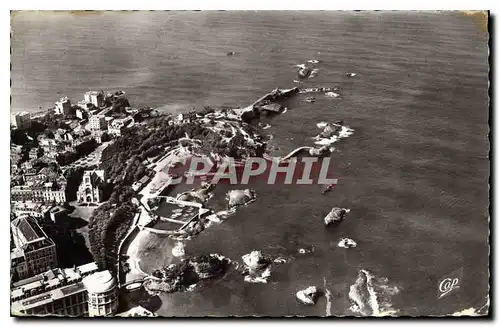 Ansichtskarte AK Biarritz B P Casino Bellevue port des pecheurs rocher de la Vierge vue aerienne cliche Robert Du
