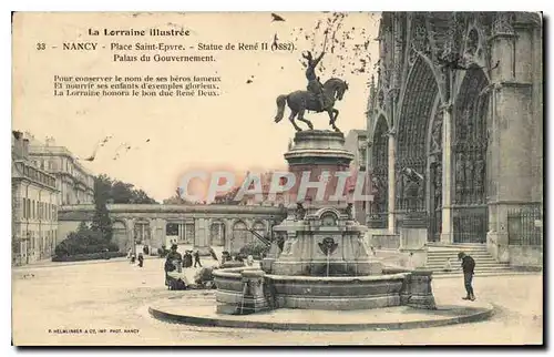 Ansichtskarte AK La Lorraine illustree nancy place Saint Epvre statue de rene II 1882 palais du Gouvernement