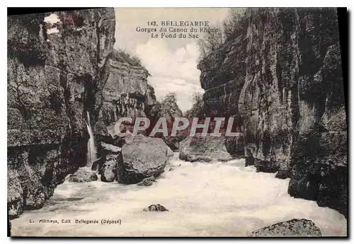 Cartes postales Bellegarde gorges du canon du Rhone le fond du Sac