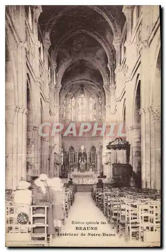 Cartes postales Beaune interieur de Notre Dame