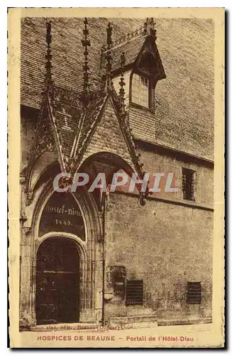 Cartes postales Hospices de Beaune portail de l'hotel Dieu