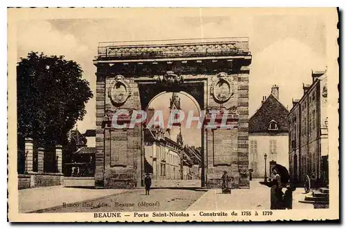 Cartes postales Beaune porte Saint Nicolas construit de 1755 a 1770