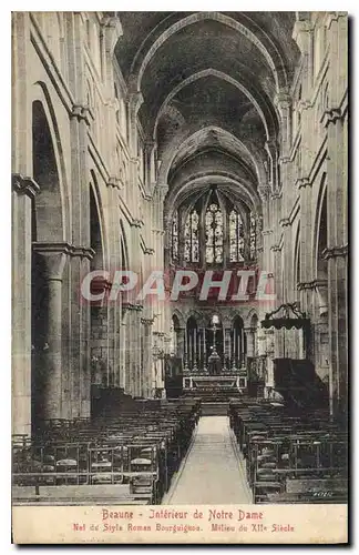 Cartes postales Beaune interieur de Notre Dame nel du style Roman Bourguignon milieu de XII siecle