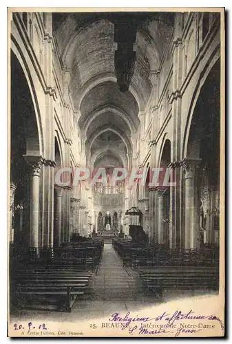 Cartes postales Beaune interieur de Notre Dame