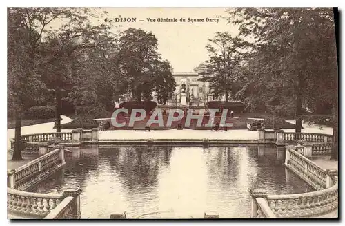 Cartes postales Dijon vue generale du square Darcy