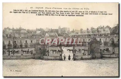 Ansichtskarte AK Dijon place d'Armes vue de l'hotel de Ville