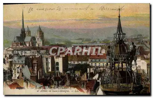 Cartes postales Dijon Le Jacquemart de Notre Dame et Abside de Sainte Benigne