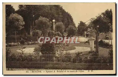 Cartes postales Beaune Square A Briand et la route de Dijon