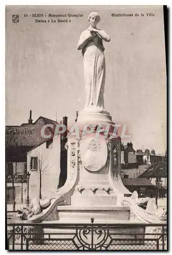 Ansichtskarte AK Dijon Monument Grangier Statue La Bonte