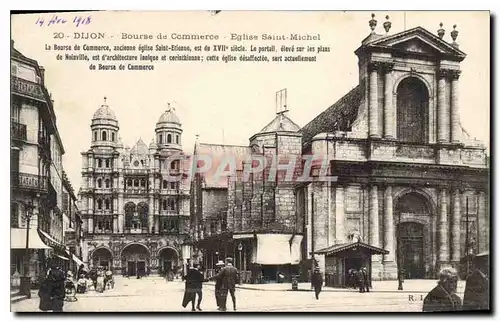 Cartes postales Dijon Bourse de Commerce Eglise Saint Michel