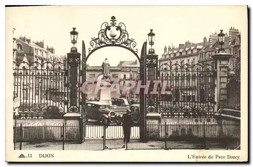 Cartes postales Dijon L'Entree du Parc Darcy