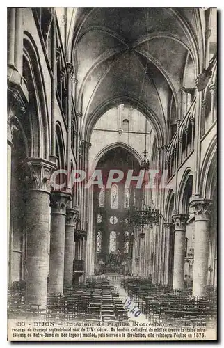 Cartes postales Dijon Interieur de l'Eglise notre Dame
