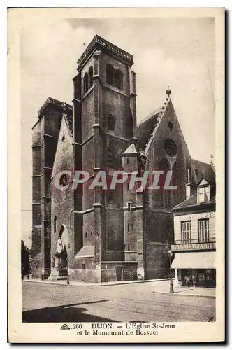 Ansichtskarte AK Dijon L'Eglise St Jean et le Monument de Bossuet