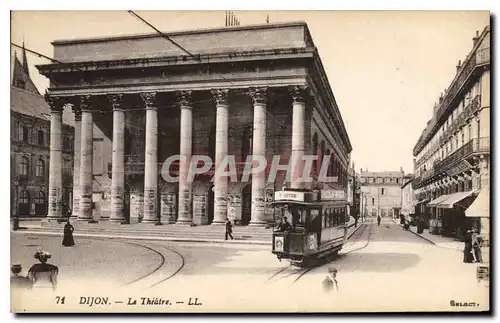 Ansichtskarte AK Dijon Le Theatre Tramway