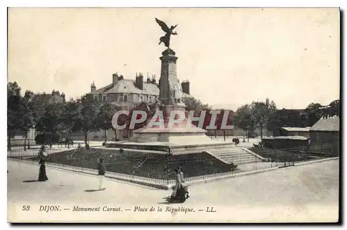 Ansichtskarte AK Dijon Monument Carnot Place de la Republique