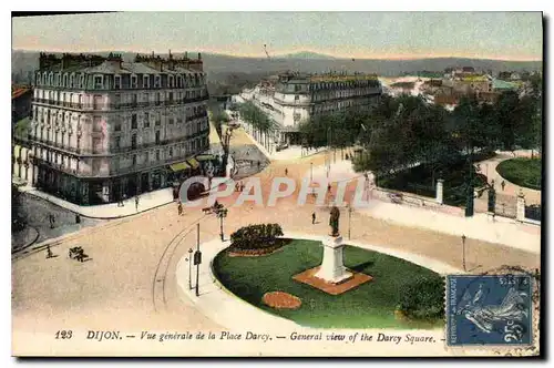 Ansichtskarte AK Dijon Vue generale de la Place Darcy