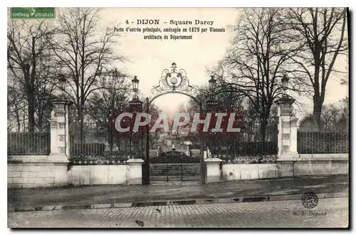 Cartes postales Dijon Square Darcy porte d'entree principale