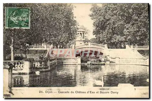 Ansichtskarte AK Dijon Cascade du Chateau d'Eau et Square Darcy