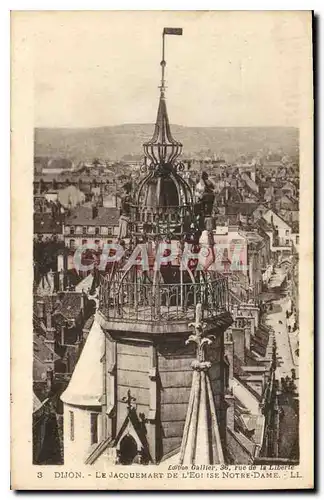 Ansichtskarte AK Dijon Le Jacquemart de l'Eglise Notre Dame