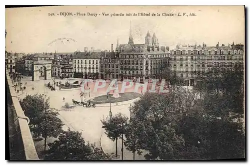 Cartes postales Dijon Place Darcy Vue prise du toit de l'Hotel de la Cloche