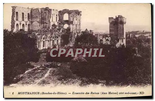 Ansichtskarte AK Montmajour Bouches du Rhone Ensemble des Ruines Aux Moines cote sud ouest