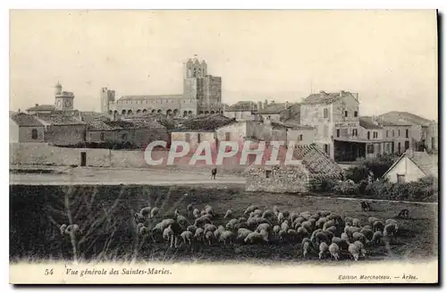 Cartes postales Vue generale des Saintes Maries Moutons