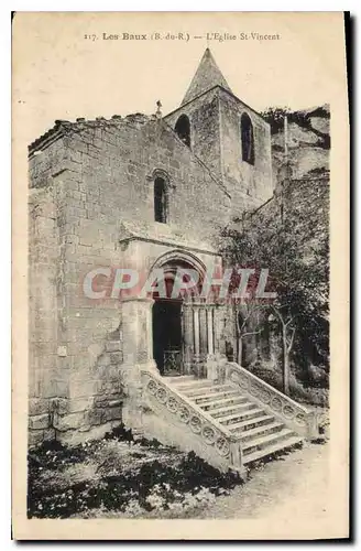 Cartes postales Les Baux B de R L'Eglise St Vincent