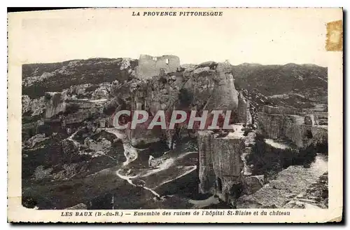 Ansichtskarte AK Les Baux B du R Ensemble des ruines de l'hopital St Blaise et du chateau