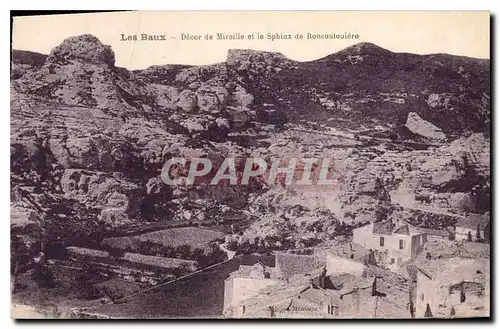 Cartes postales Les Baux Decor de Mireille et le Sphinx de Roncoutouiero