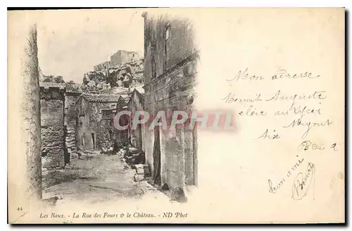 Cartes postales Les Baux La Rue des Fours et le Chateau