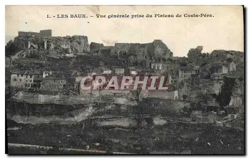 Cartes postales Les Baux Vue generale prise du Plateau de Costa Pera