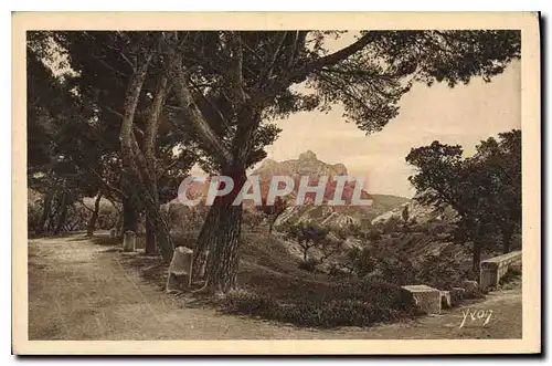 Ansichtskarte AK Paysages et Pierres de Provence Les Alpilles vues de la Route de St Remy aux Baux