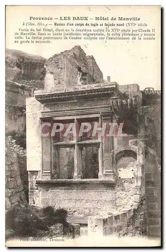 Cartes postales Provence Les Baux Hotel de Manville