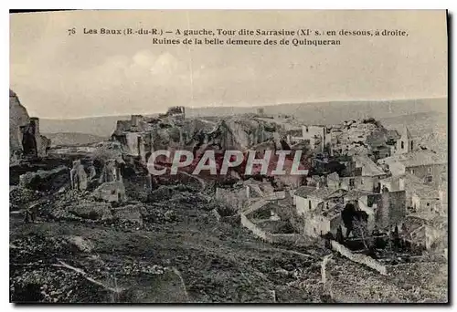 Cartes postales Les Baux R du R A gauche Tour dite Sarrasine