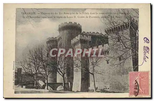 Cartes postales Tarascon Chateau dit du Roi Rene cote de la ville