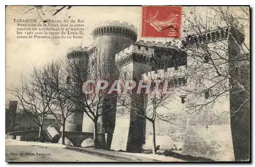 Cartes postales Tarascon Chateau dit du Roi Rene cote de la Ville