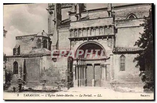 Cartes postales Tarascon L'Eglise Ste Marthe Le Portail